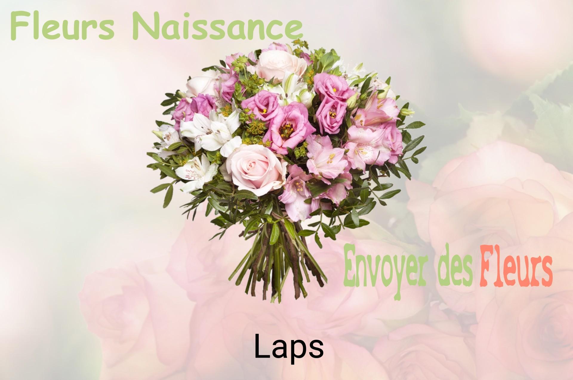 Bouquet de fleurs de naissance livré à Laps